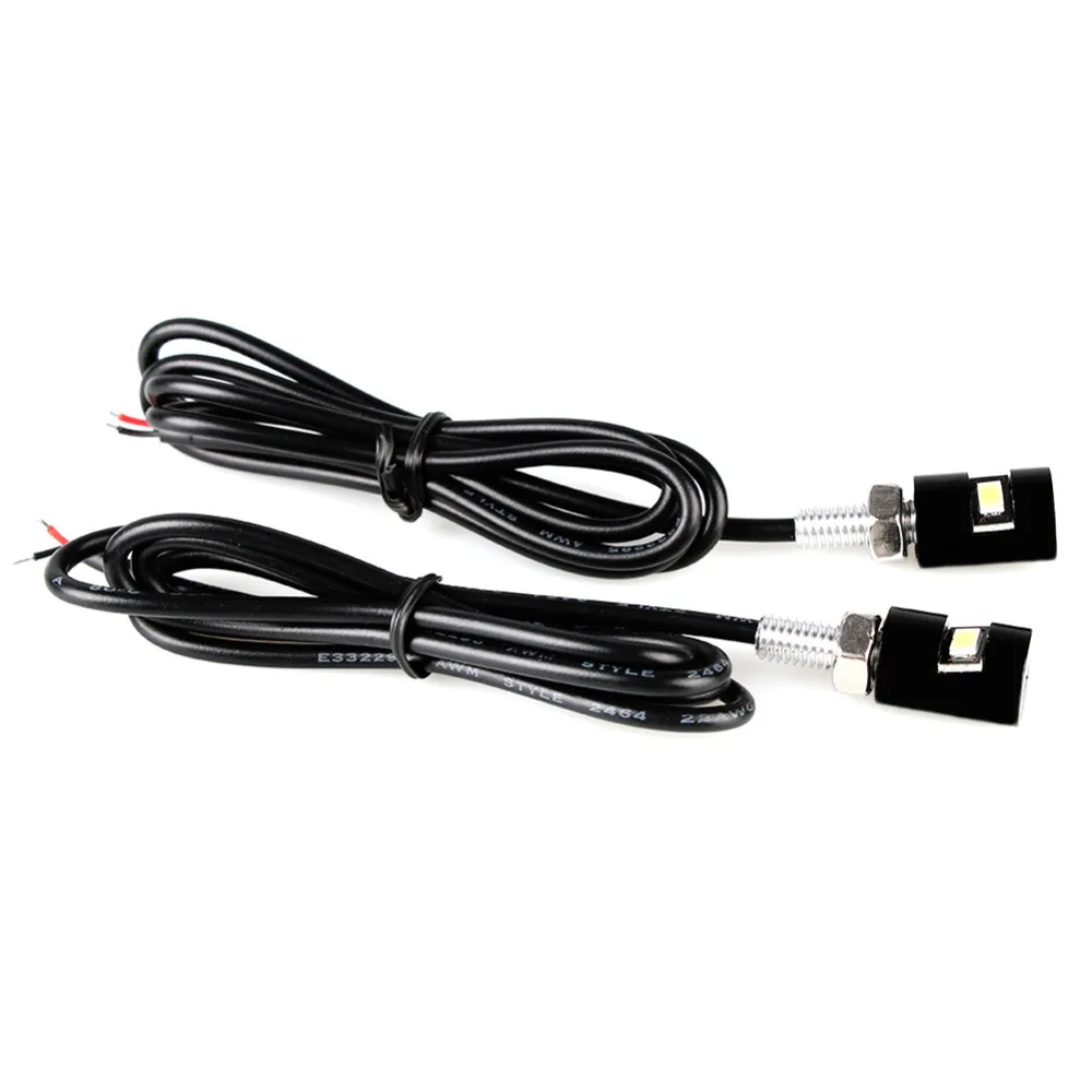 2 шт. из светодиодов мотоцикл номерного знака лампы болт свет накаливания 12 В