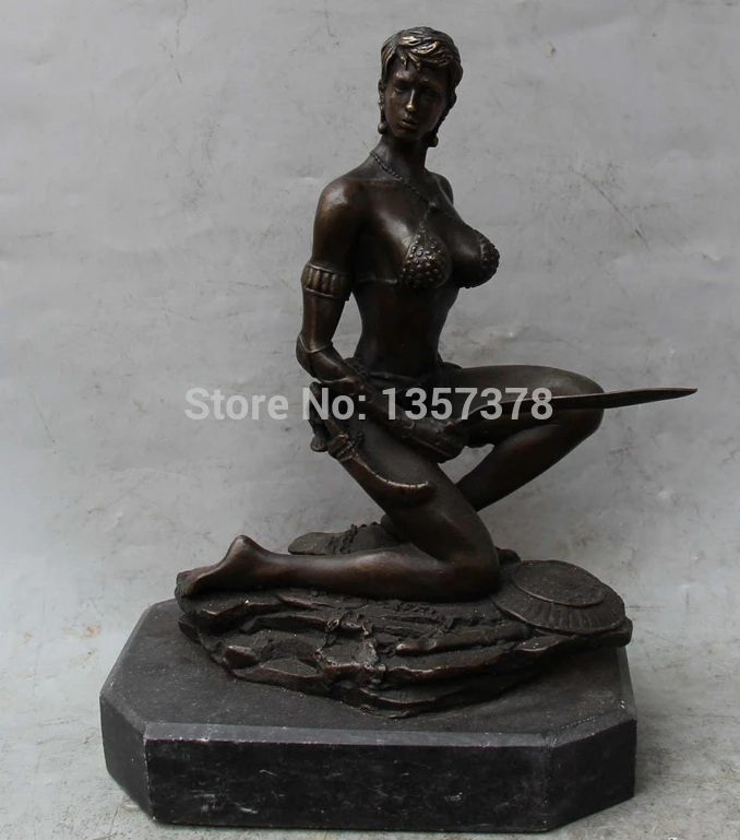 Shitou 00843 10 &quotКитайский Западный Бронзовый Мраморный сексуальный Belle Girl Lady War Sword