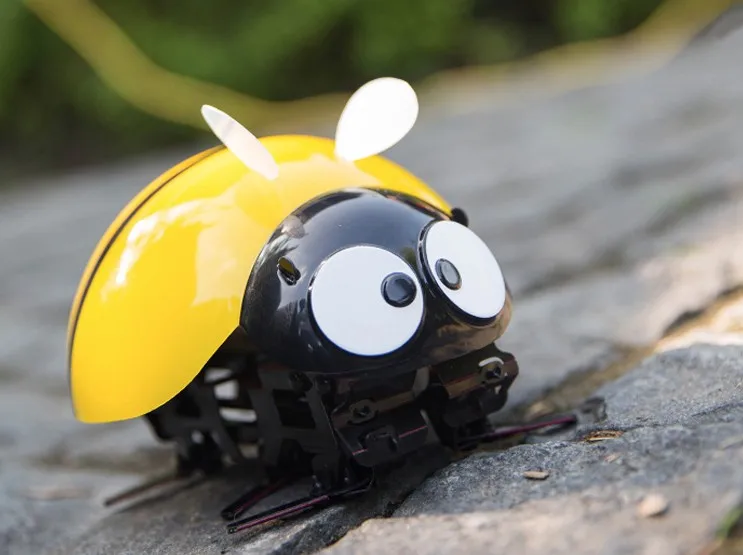 Honeybee Parkten, новинка, божья коровка, пчела, Интеллектуальный робот, игрушки, обучающие электронные насекомые, радиоуправляемые насекомые, дети, день рождения, рождественский подарок - Цвет: Honeybee