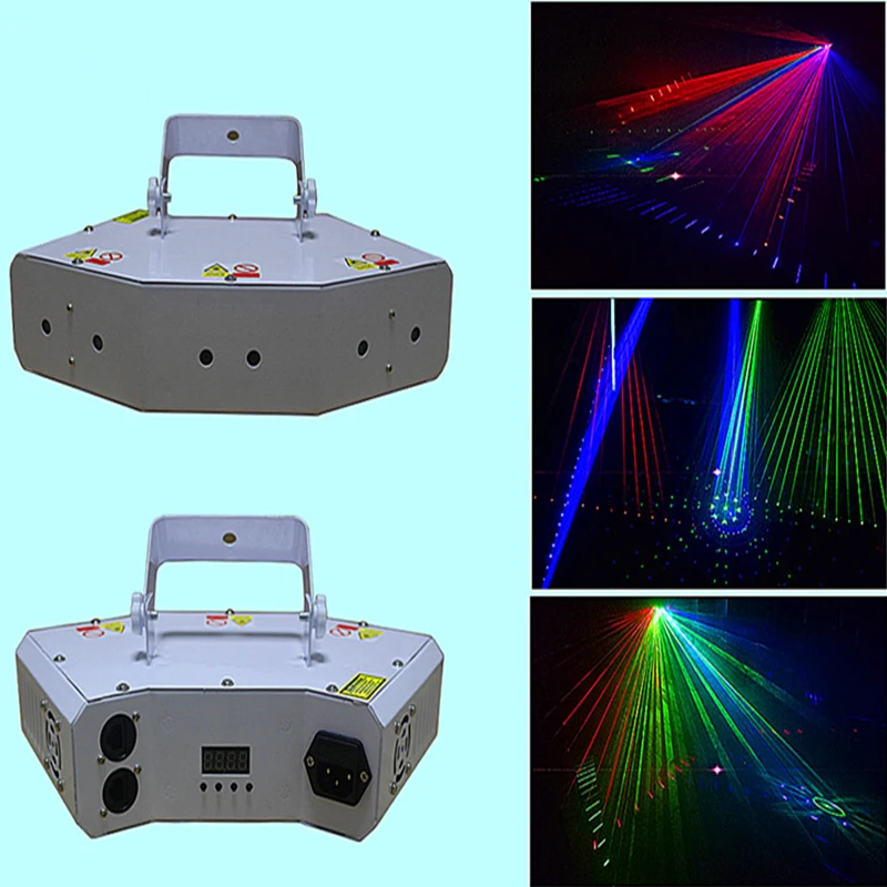 

Dyue лазерный свет RGB Полноцветный лазерный шоу проект с 6 глазами эффект решетки для dj партии сценический свет