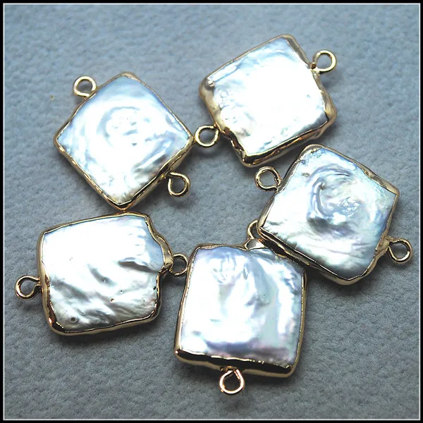 3 шт. натуральный черный жемчуг культивированный пресноводный соединители