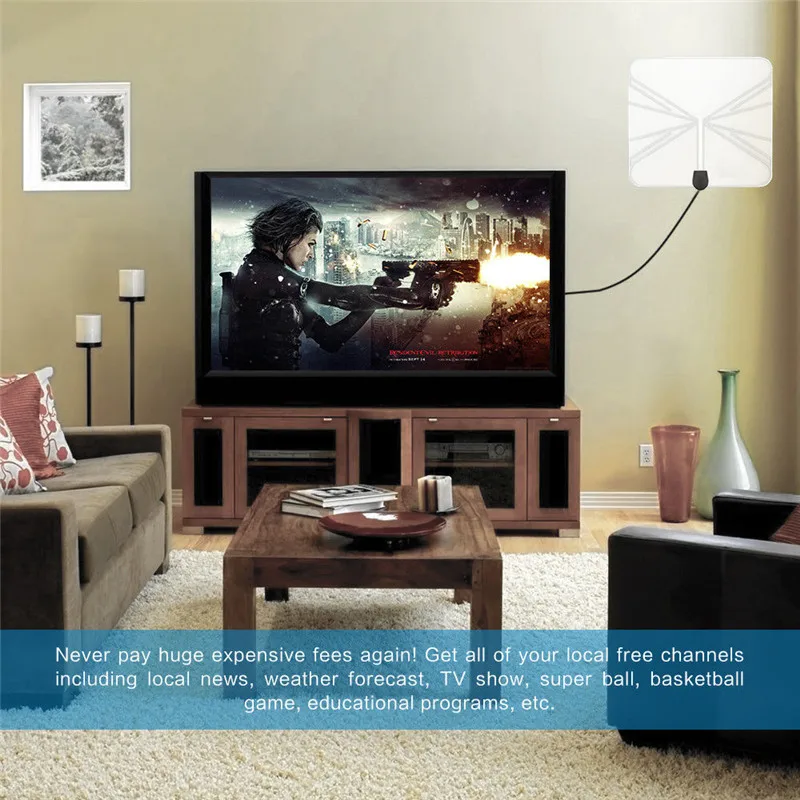 DOITOP Усиленная Внутренняя HD ТВ антенна DVB 20 точек SMA IEC интерфейс наземная цифровая