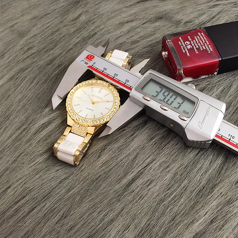 Женские кварцевые часы Contena женские повседневные из сплава с кристаллами