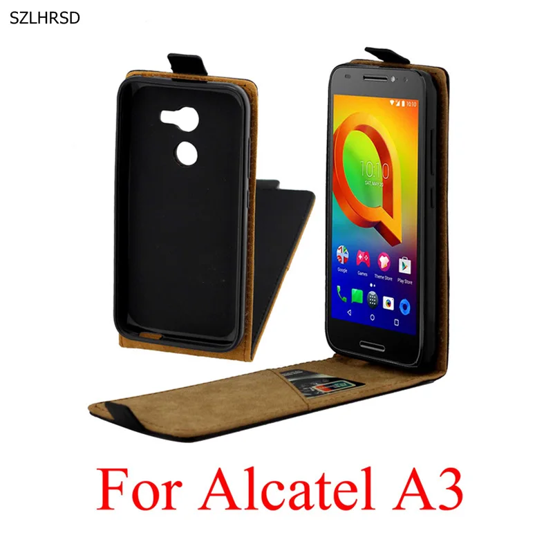 Новый стильный Вертикальный кожаный чехол-книжка чехол для телефона Alcatel A3 5046 5
