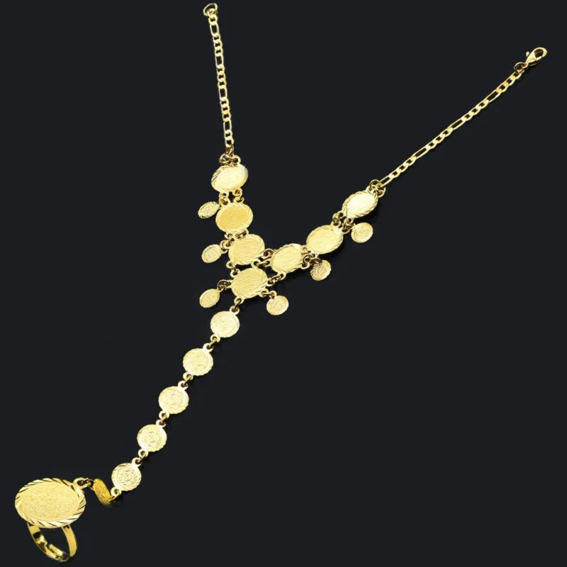 Монета браслет Для женщин Ислам арабов металлические монеты Jewelry