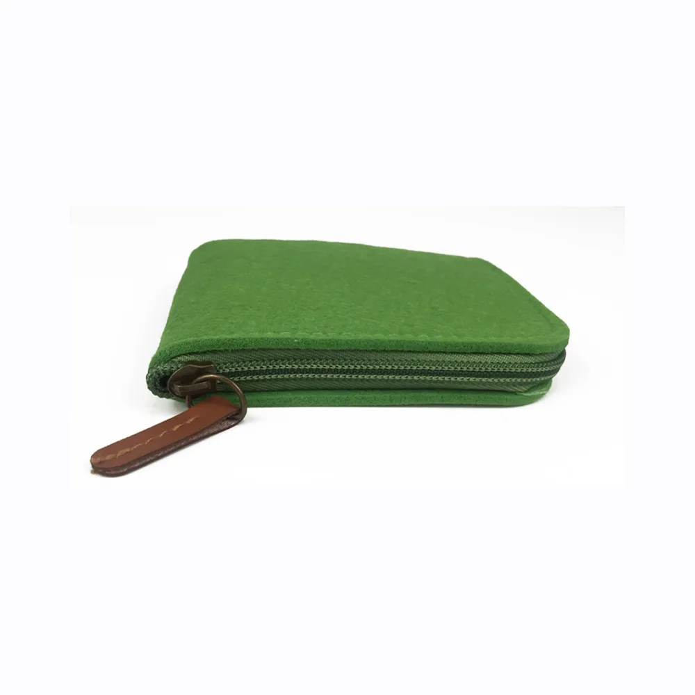 Модный фетровый Национальный кошелек на молнии чистый цвет стандартный по
