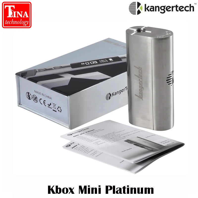 Original Kanger KBOX Mini Platinum Box Mod Temperature Control TC 60W silver for 18650 Battery free shipping |