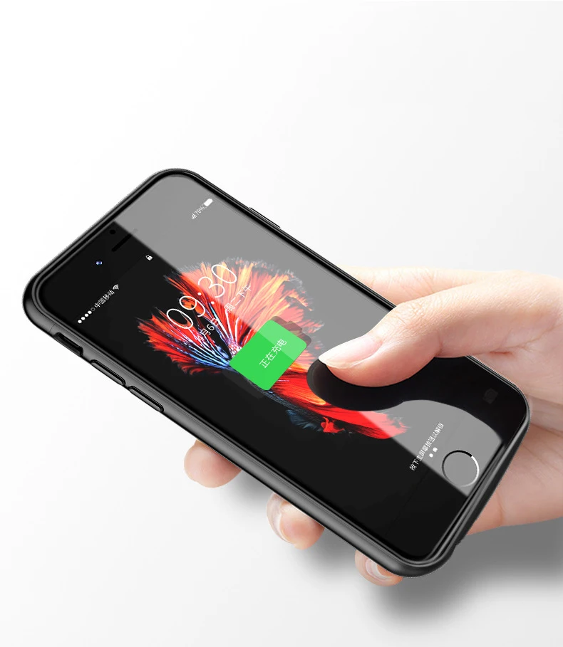 Тонкий противоударный чехол для зарядного устройства для iPhone 6, 6 S, 7, 8 Plus, Внешнее зарядное устройство, задняя крышка, ультра резервный внешний аккумулятор, чехол для зарядки