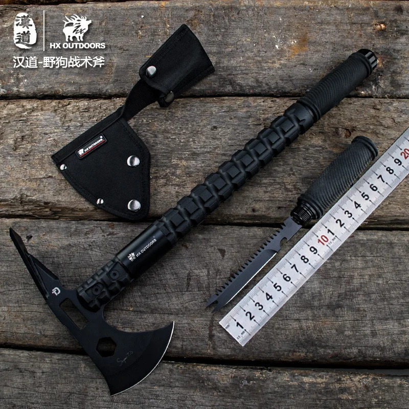 

HX OUTDOORS High quality Rescue Multifunctional Explosion-proof Axe Camp Artillery Fire Rescue Axe Hammer