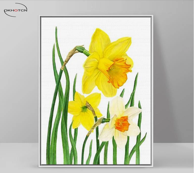 

Yellow Flower Canvas Art Posters And Prints Vintage Picture Unframed Painting Living Room Decor Modern Printing