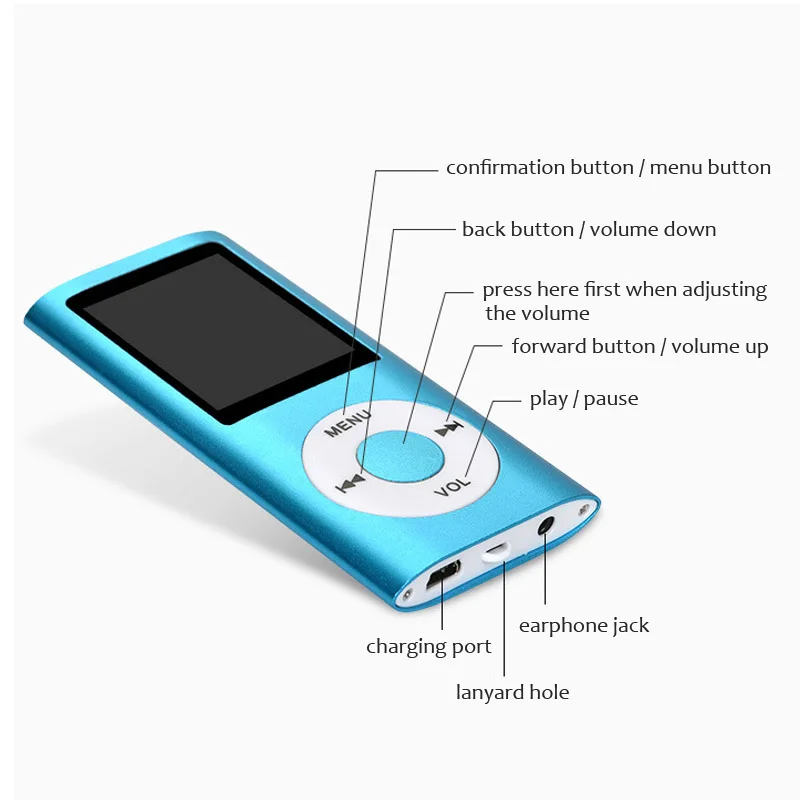 MPLSBO 1," lcd 3th MP3 MP4 плеер mp3 плеер Поддержка до 32 Гб карта памяти micro sd видео фото просмотра электронная книга чтение стереофон