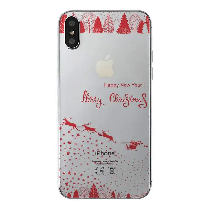 For iPhone 11 pro max Case Santa Claus Elk Soft Silikon Christmas 7 8 6 6s plus xs xr x Couple Silicone Tpu |