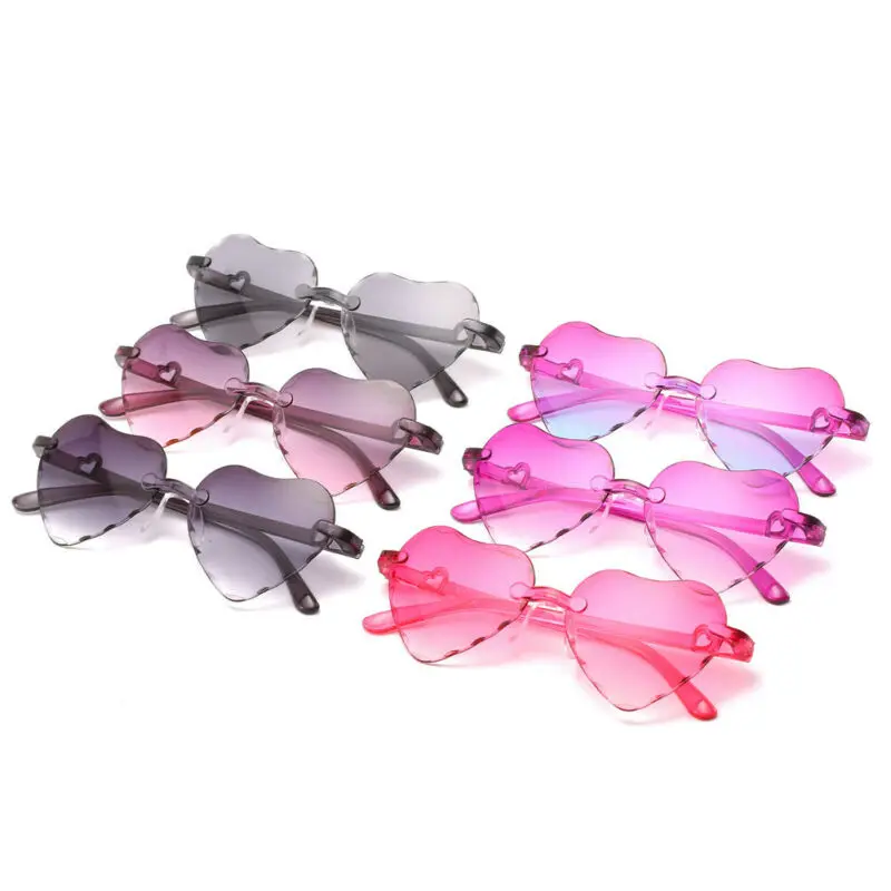 Pudcoco Cute Gradient Heart Shape Children sunglasses kids Boys Girls Ultra-light Sunglasses Shades Holiday UV400 Protection | Спорт и