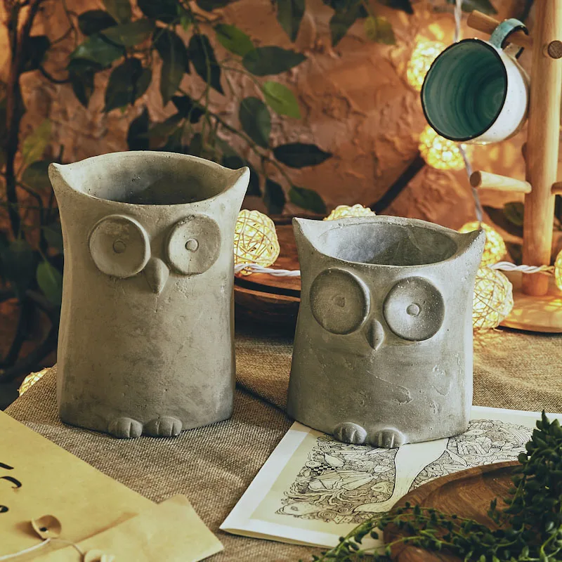 Рельефная форма из силикагеля в горшке для совы DIY креативное домашнее украшение