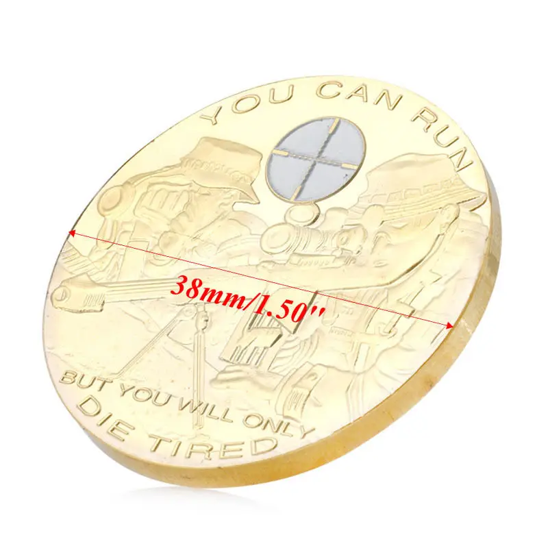 You Can Run But Will Only Die Tired Snipers Commemorative Coin Challenge Hot #20/12 | Дом и сад
