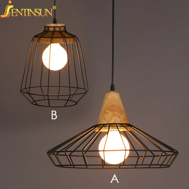 Лофт Промышленные Винтаж подвесной светильник сетки железа Книги по искусству