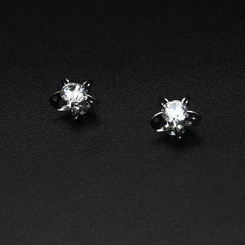 Серьги пусеты ZLDYOU круглые магнитные серьги на магнитах из черного и белого