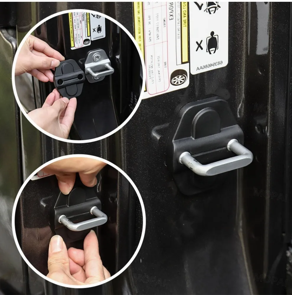 MOPAI внутренние молдинги для Jeep Wrangler JL Up ABS Автомобильная отделка дверного замка Крышка для Jeep JL Wrangler автомобильные аксессуары
