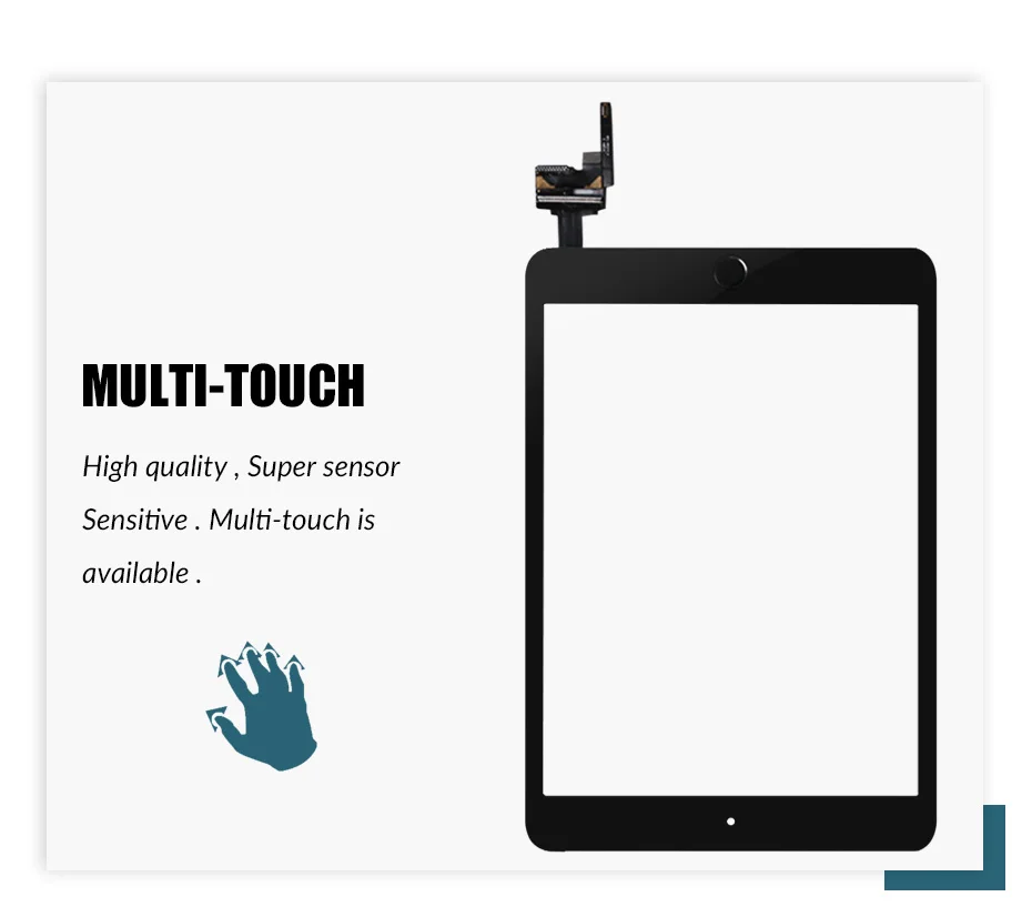 Сенсорный экран для iPad Mini 3 Mini3 сенсорный стеклянный экран дигитайзер домашняя кнопка с IC Conector для iPad mini 3 A1599 A1600 A1601
