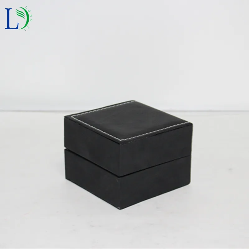 Black Черная коробка для часов выставочная витрина для украшений модные часы коробка для хранения ювелирных изделий, ежедневник с искуствнной кожи Упаковка коробки для вручения подарков 10 шт - Цвет: Black