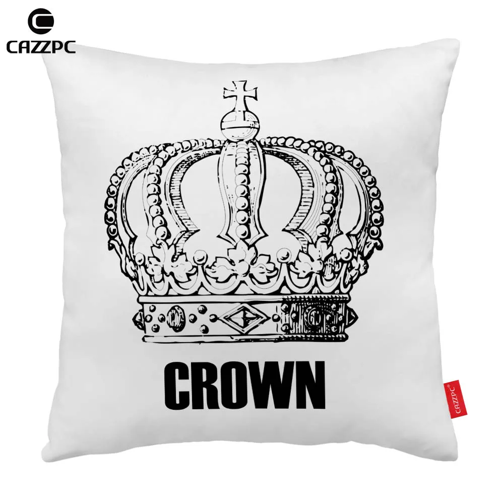 Черный и белый король королева благородная Корона печать на заказ Чехол для