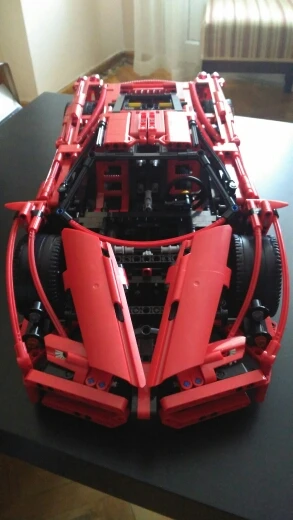 Гонщик Technic ENZO 1:10 суперкар спортивный автомобиль строительные блоки комплекты кирпичей классическая модель игрушки для детей подарок