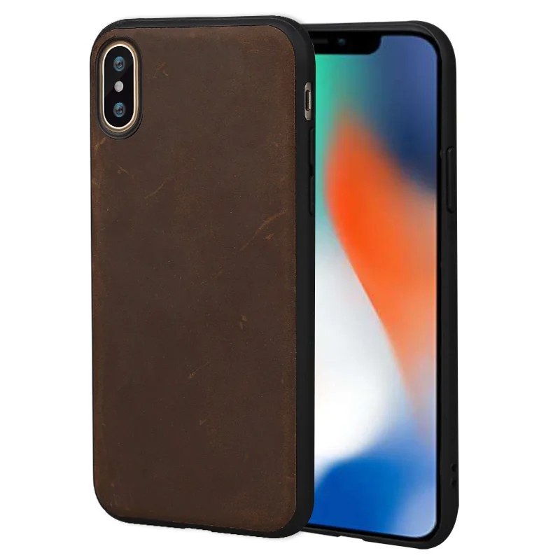 Ретро Кожаный чехол для телефона iPhone X 10 7 8 Plus Crazy horse skin задняя 5 5S SE 6 6S 6sp - купить по