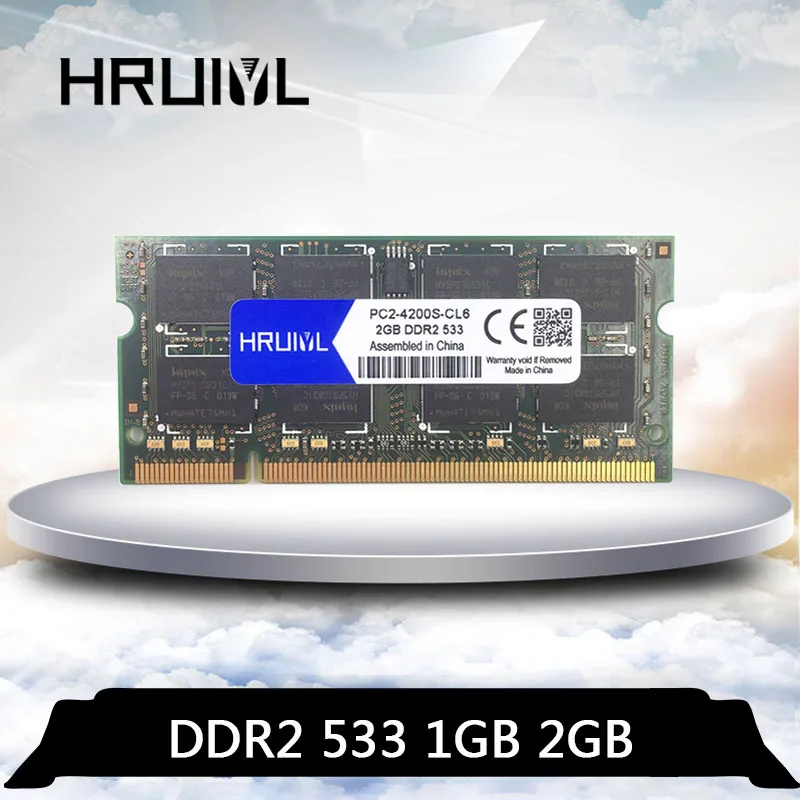 HRUIYL DDR2 1GB 2GB PC2 4200S DDR 2 533 Mhz 1G 2G 4200 Sodimm память для ноутбука RAM Memoria DIMM|Оперативная