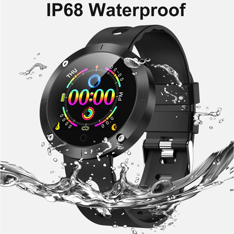 Bluetooth Смарт-часы IP68 Водонепроницаемые для apple Watch xiaomi ios Android с пульсометром фитнес