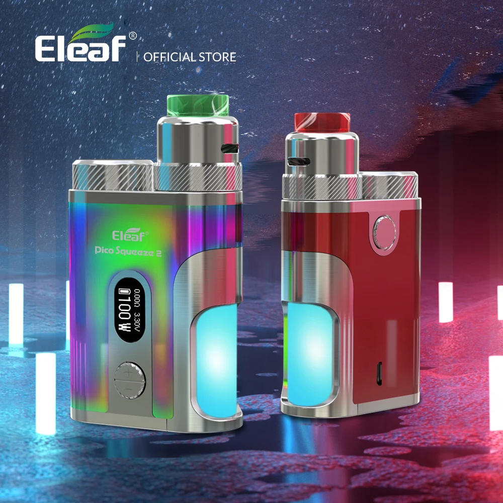 Большая распродажа оригинальный набор Eleaf Pico Squeeze 2 с коралловым атомайзером 100 Вт