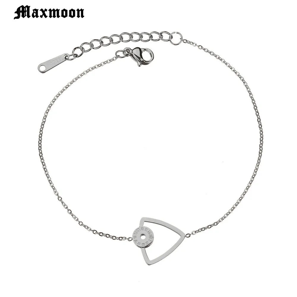 Maxmoon ювелирные изделия Изящные Простые полые треугольные браслеты из
