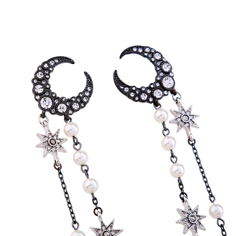 Массивные серьги-гвоздики из сплава в виде звезд для женщин винтажные подвески