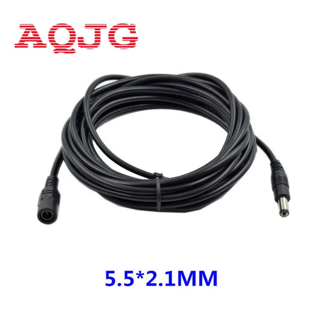

New CCTV DC Power Extension Cable Cord 10m 33FT 5.5mm x 2.1mm Male Plug for Security Camera 5m 3m 2m 1.5m AQJG