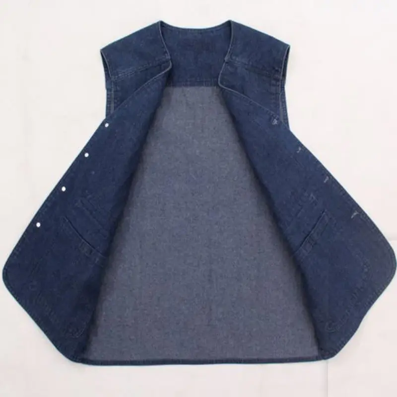 Куртка мужская демисезонная из денима ковбойский жилет для досуга Джинсовая