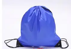 Синий ROCOHANTI 100x нейлоновая или Хлопковая сумка с шнурком Оксфорд рюкзак сумки печать логотипов под заказ - Цвет: Синий