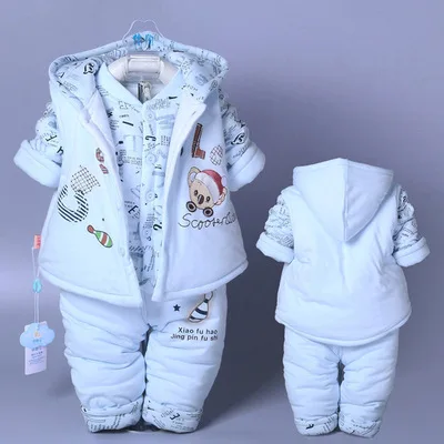 Коллекция 2018 года зимний популярный комплект одежды для новорожденных мальчиков
