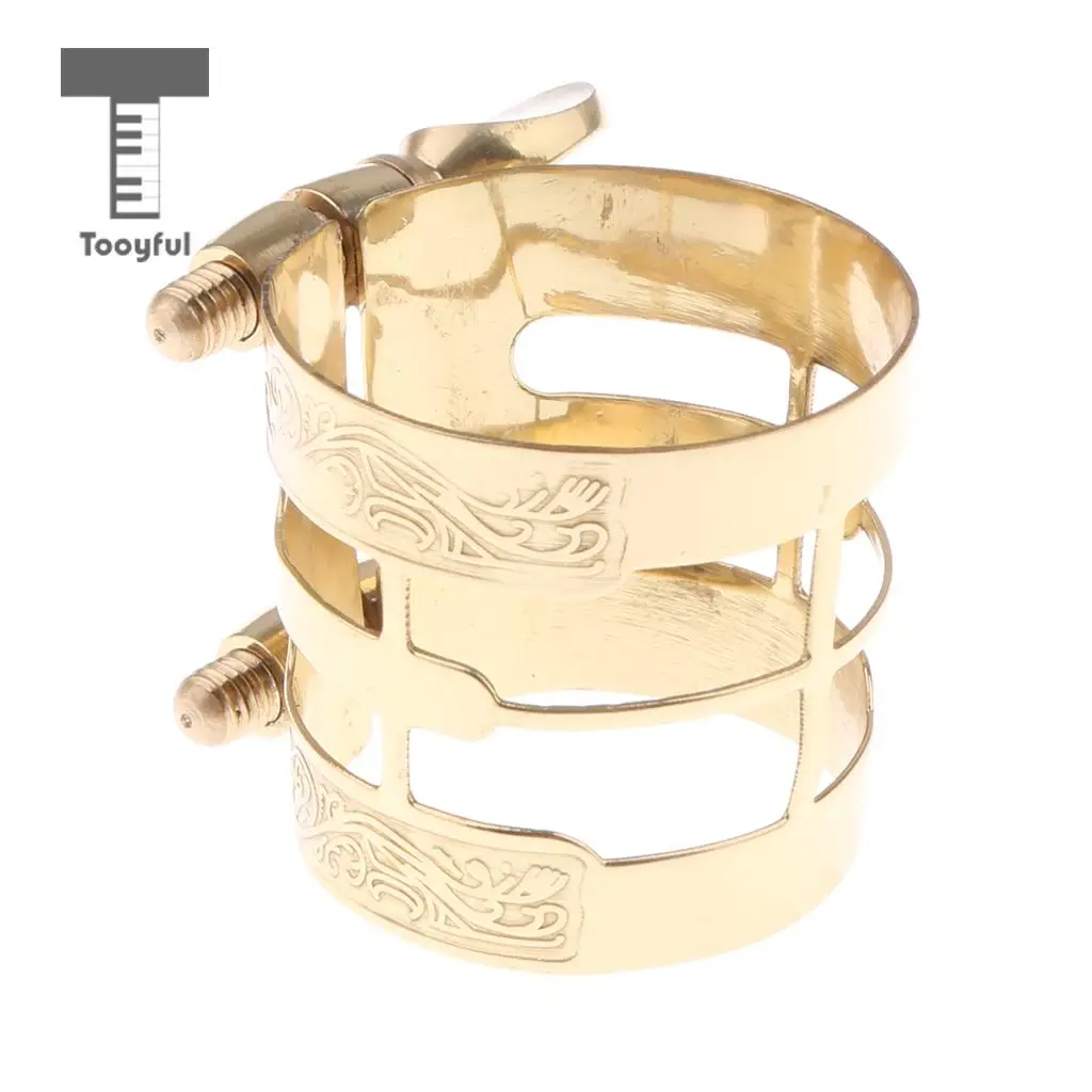 Gold Tooyful медный саксофон мундштук саксофон Лигатура зажим бакелит мундштук флейта головка зажим для альт саксофона запчасти - Цвет: Gold