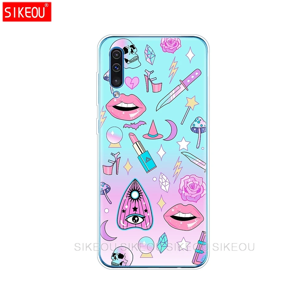 Для samsung Galaxy A50 силиконовый прозрачный Футляр задняя крышка чехол для телефона для samsung A50 A505 A505F SM-A505F мягкий чехол 6,4 - Цвет: 33988