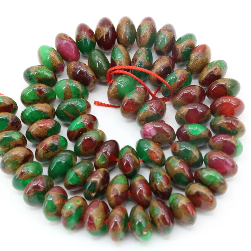 

4x6mm 5x8mm 7x10mm Multicolor Golden Sand Stone Bead Abacus Rondelle Loose Round Beads For Jewelry Making Wholesale 15inch B3305