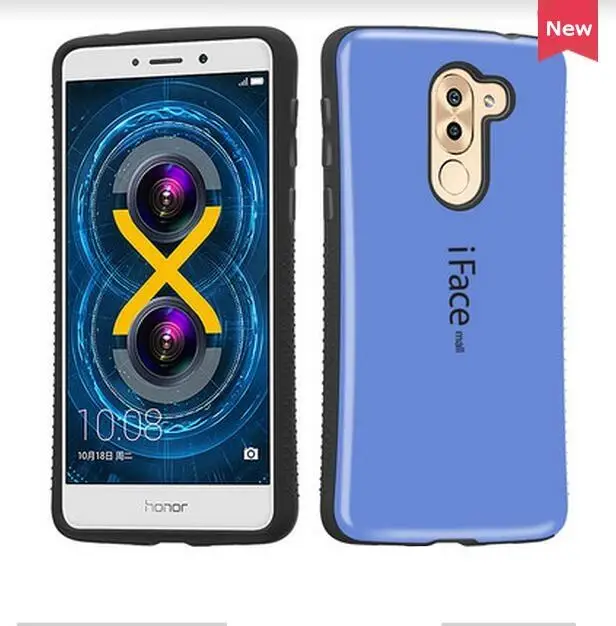 7 Противоударный чехол для huawei Honor 6X, чехол Iface mall, цветная кривая, пластиковый, противоскользящий чехол для huawei mate 9 Lite GR5 6X, чехол - Цвет: 7