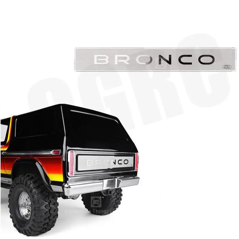 Задняя отделка логотипа из нержавеющей стали для 1/10 Rc гусеничного автомобиля