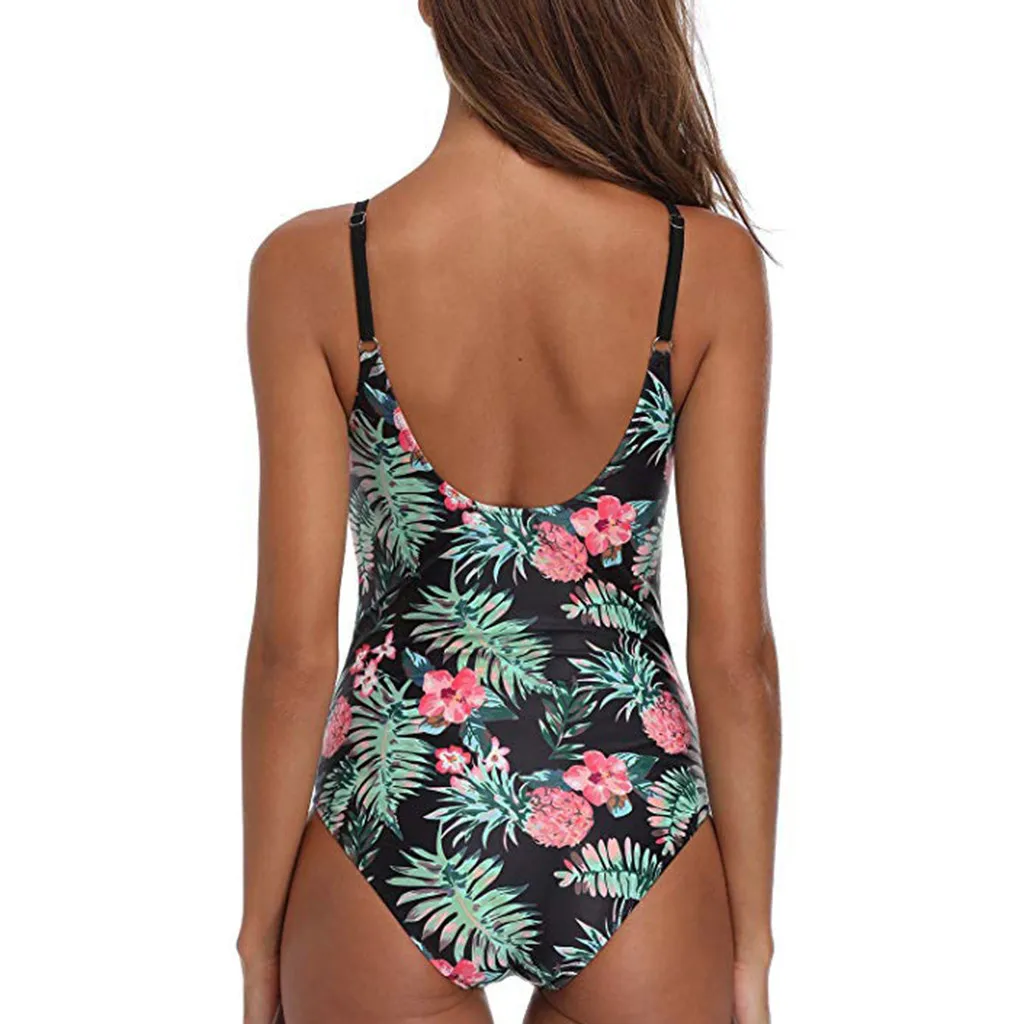 2019 сексуальный цельный купальник женский монокини с принтом боди бандаж