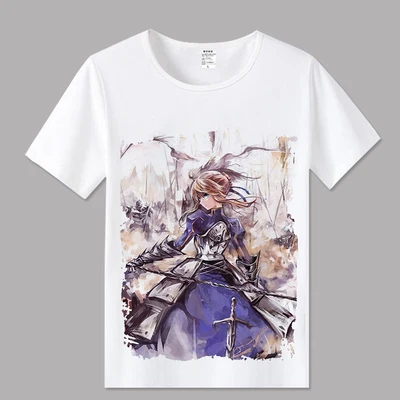 Fate grand order Футболка мужская забавная футболка с коротким рукавом fgo футболка Fate apocripha saber Косплей Футболка аниме Новые Топы - Цвет: 06