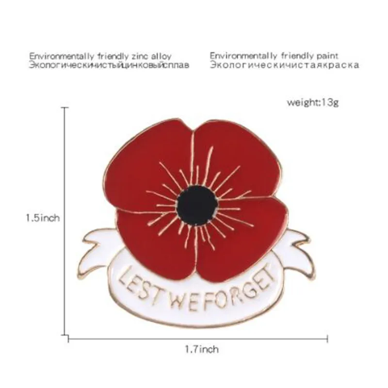 WKOUD красные маковые броши цветок алмазные Кристальные брошь для банкета Брошь