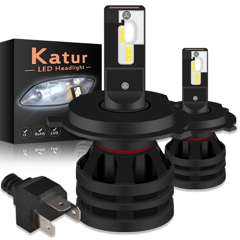 Katur 12000LM 55 Вт H4 Hi Lo Луч Светодиодные Автомобильные передние фары светодиодный Автомобильный свет H7 H11 H16 9005 9006 HB3 HB4 H1 автомобильной диодные лампы светодиодный лампы