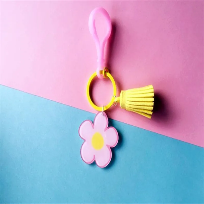 Cute simple macaron crocodile flower keychain pendant plush toys ladies car bag Christmas birthday gift | Игрушки и хобби