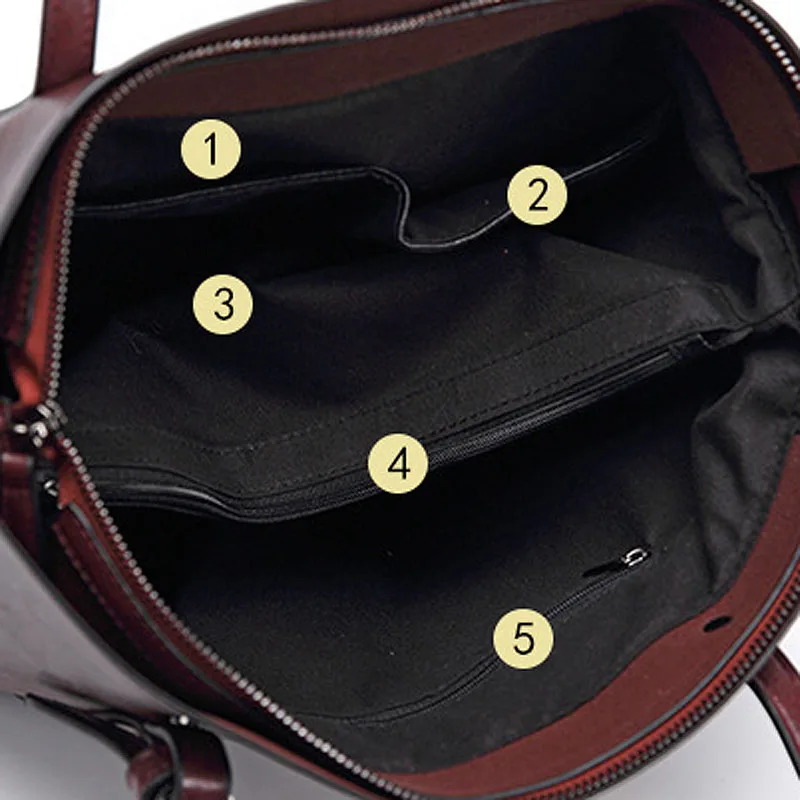 Модные женские туфли плеча масло воск натуральная кожа Большой Ёмкость сумка