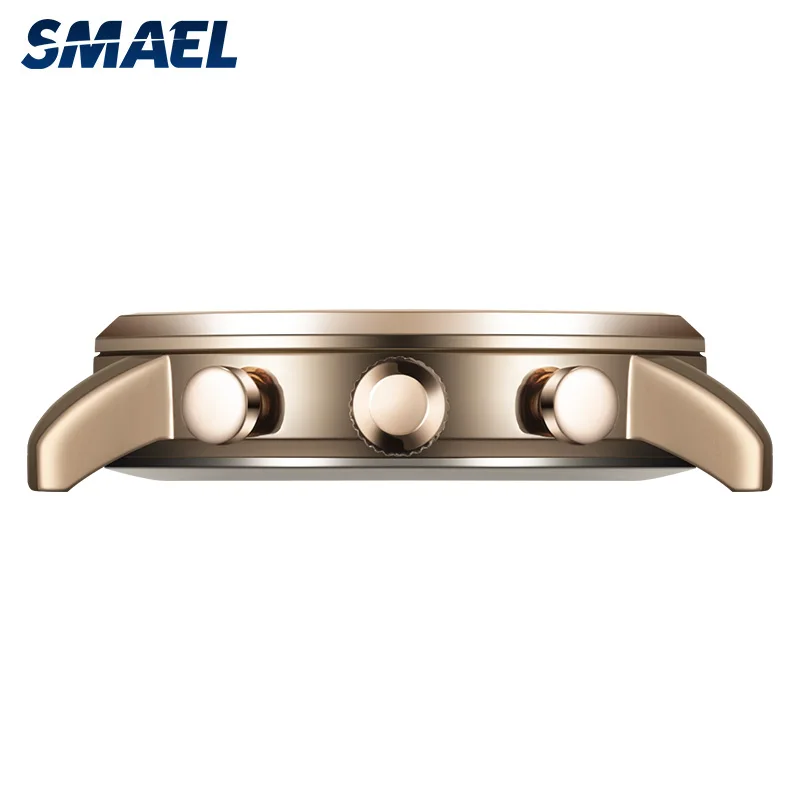 SMAEL новые модные мужские часы коричневые кварцевые наручные 30 м
