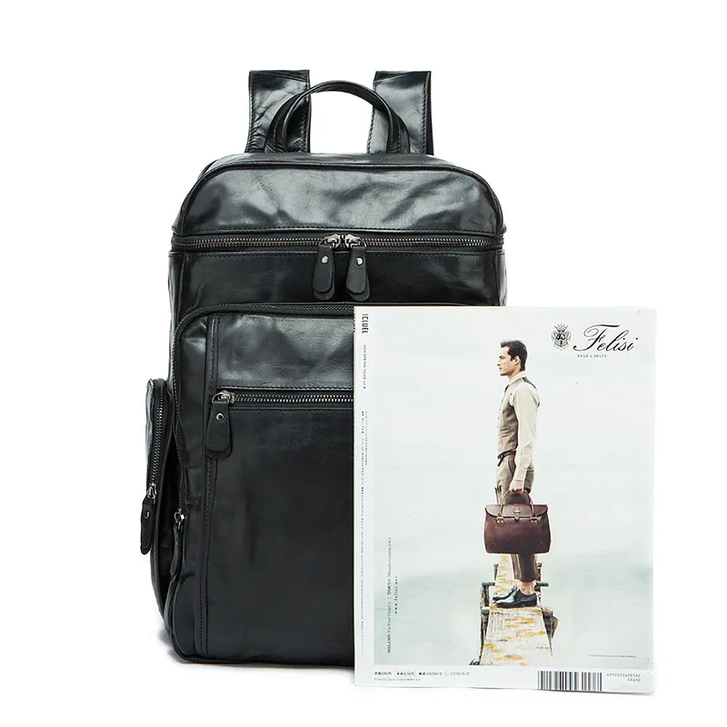 Рюкзак WESTAL из натуральной кожи для мужчин мужской портфель ноутбука 15 дюймов