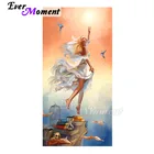 Алмазная живопись Стразы Ever Instant, картина из мозаики для женщин, книга, лестница, клетка, полная выкладка из квадратных страз, домашняя вышивка 3F1858